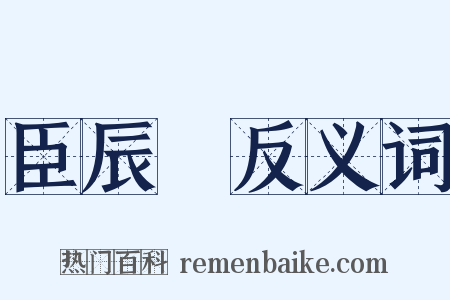 臣辰盉反义词是什么意思的图片